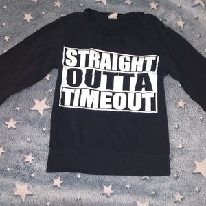 Cute Unisex Straight Outta Timeout Long sleeve